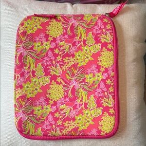 Lilly Pulitzer Floral Pink and Green Tablet Sleeve